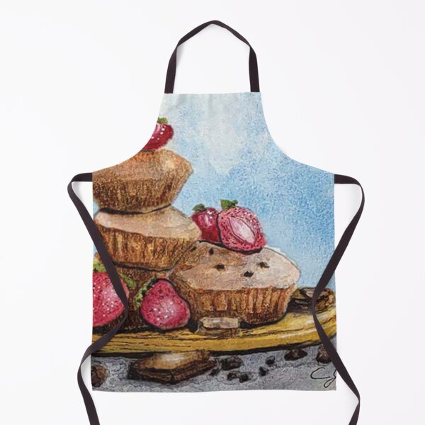 Item preview, Strawberries and Chocolate Chip Muffins - CJ Calvert Art designed and sold by CJ Calvert.