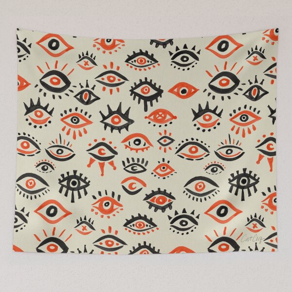 Item preview, Mystic Eyes – Red & Black designed and sold by Cat Coquillette.