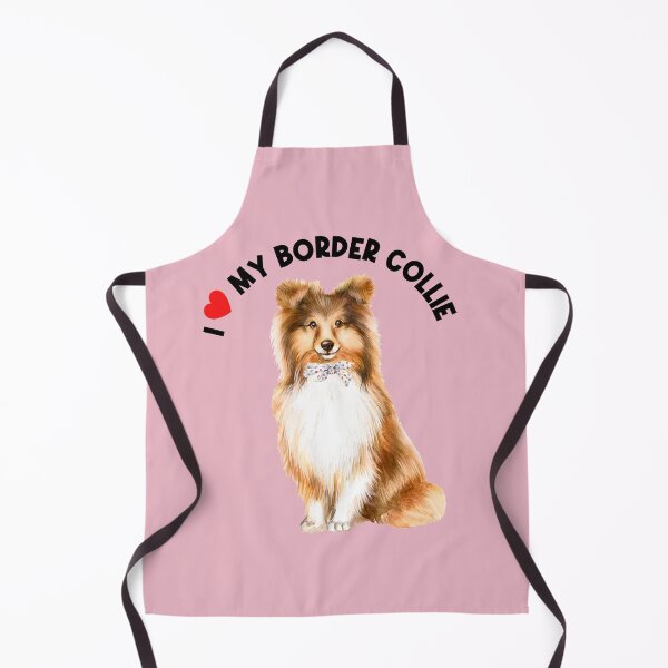 Item preview, I Love My Border Collie Cute Collie Puppy Dog with Bow Art designed and sold by adriana-holmes.