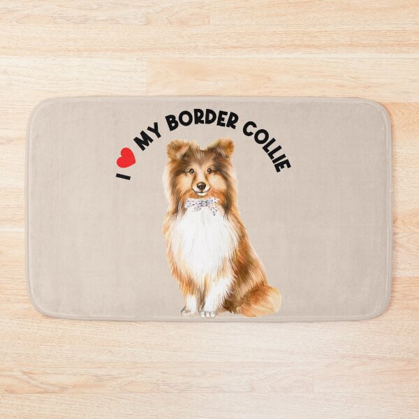 Item preview, I Love My Border Collie Cute Collie Puppy Dog with Bow Art designed and sold by adriana-holmes.