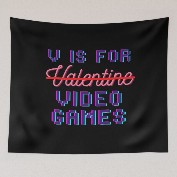 Item preview, V Is For Video Games Funny Valentines Day Gamer Boy Men Gift designed and sold by RE PIXEL.