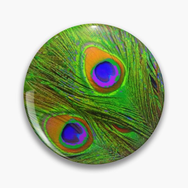Item preview, DECORATIVE GREEN PEACOCK FEATHERS VIOLET ART designed and sold by sharlesart.