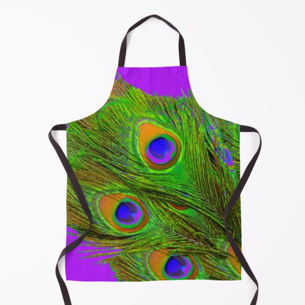 Item preview, DECORATIVE GREEN PEACOCK FEATHERS VIOLET ART designed and sold by sharlesart.
