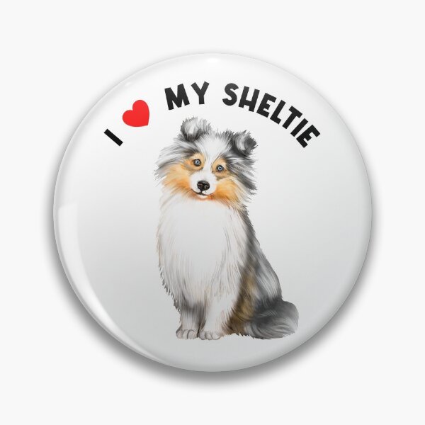 Item preview, I Love My Sheltie Cute Shetland Sheepdog Illustration Art designed and sold by adriana-holmes.