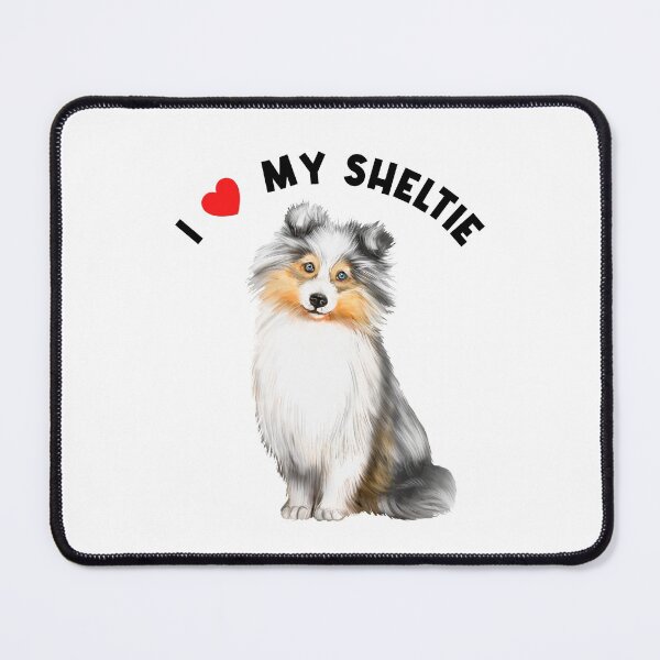 Item preview, I Love My Sheltie Cute Shetland Sheepdog Illustration Art designed and sold by adriana-holmes.