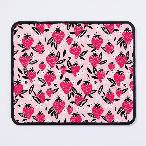 Item preview, Strawberry Blooms – Magenta & Black designed and sold by Cat Coquillette.