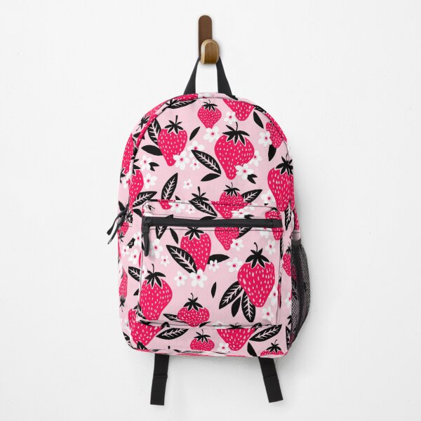 Item preview, Strawberry Blooms – Magenta & Black designed and sold by Cat Coquillette.