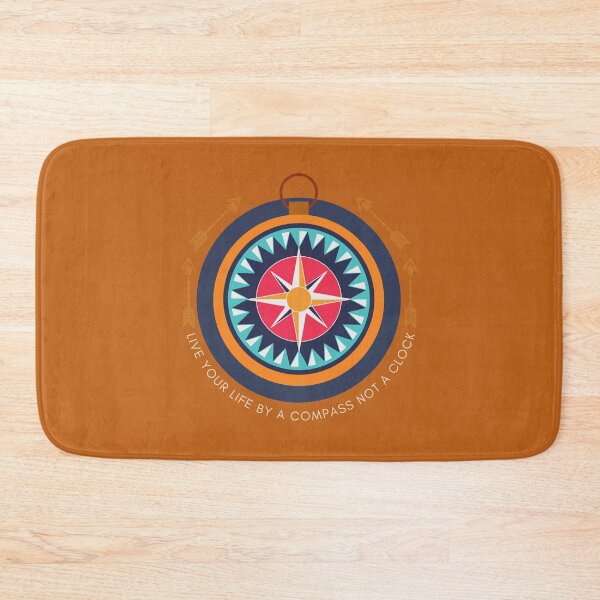Item preview, Live Your Life By A Compass Not A Clock - Hiking Quote - #27 designed and sold by WildBerryMount.