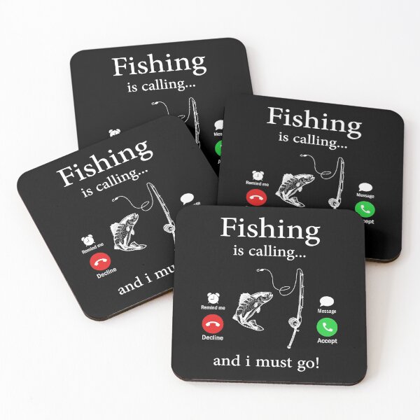 Item preview, Fishing is calling and I must go! - Funny Saying Fishing Gift  designed and sold by Creative Angel.