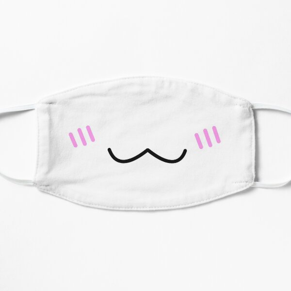 Mouth Mask Cat Anime Expression Kawaii Animal Happy Cute Flat Mask