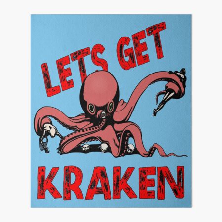 Textured Print of Clash of the Titans Kraken Watercolor 