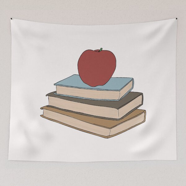 Item preview, Apple on Book Stack - Red Apple & Books designed and sold by Mrs-PenLine.
