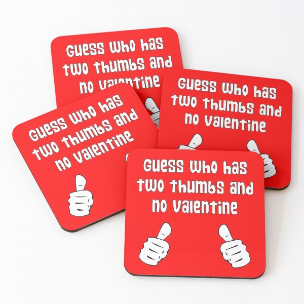 Item preview, Two Thumbs and No Valentine (White) designed and sold by AaronM1301.