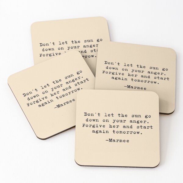 Item preview, Don't let the sun go down on your anger - Marmee // Little Women designed and sold by kayleemagda.