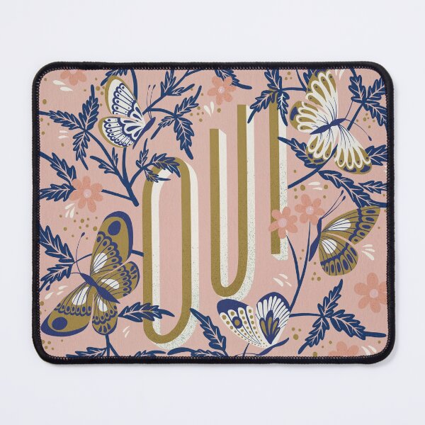 Item preview, Oui Butterflies – Pink & Blue designed and sold by Cat Coquillette.