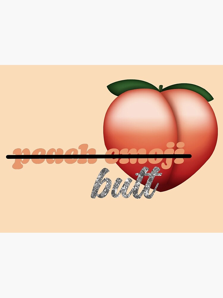 "Peach emoji with glitter" Poster for Sale by gracereiter Redbubble