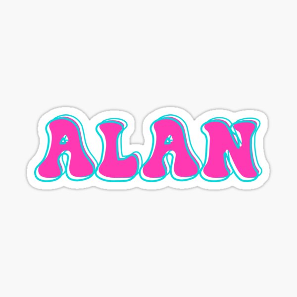 Pegatina «Diseño de nombre personalizado lindo ALAN - Nombre Kawaii ...