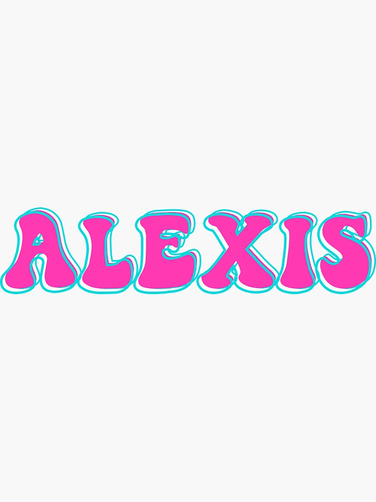 "ALEXIS Cute Custom Name Design Kawaii ALEXIS Name" Sticker by Custom