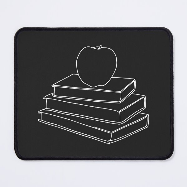 Artikelvorschau, Apfel auf Bücherstapel - Roter Apfel & Schwarze Bücher Strichzeichnungen entworfen und verkauft von Mrs-PenLine.