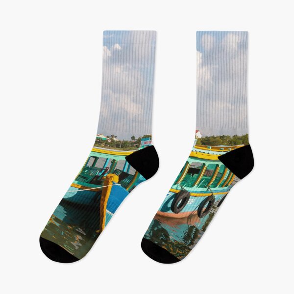 Item preview, Tourist boats Hoi An Vietnam designed and sold by Martin Berry Photography.