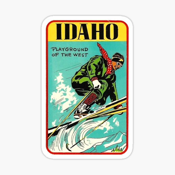Idaho Playground of the West Vintage Travel Decal Sticker