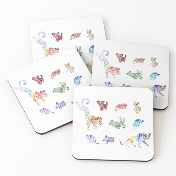 Item preview, Rainbow Tigers With Cubs designed and sold by Brooksie Fontaine.