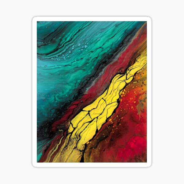Elemental Flow - Acrylic Pour Sticker