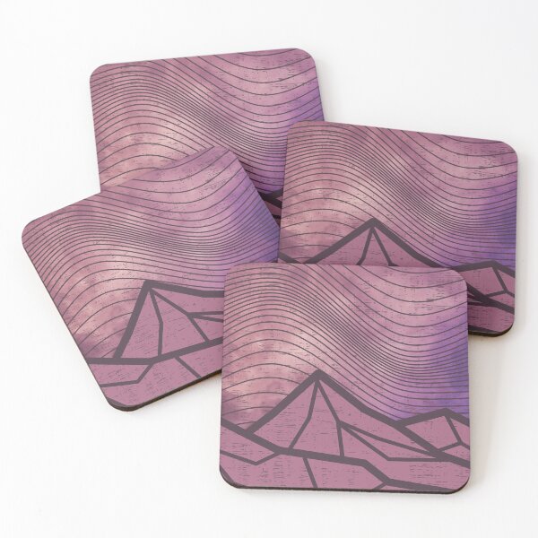 Item preview, Beautiful Pink Mountain Landscape - Geometric Abstract Hiking - #30 designed and sold by WildBerryMount.