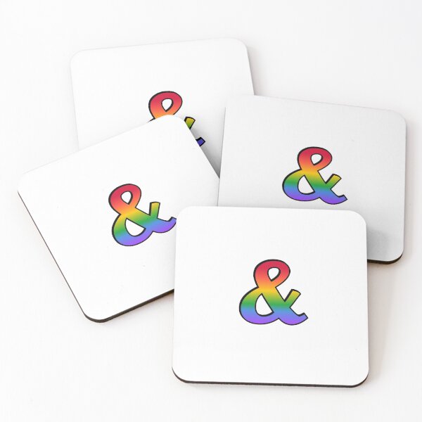 Item preview, You and I Romantic Rainbow Ampersand Symbol for Queer Gay Lesbian Valentines designed and sold by Inspirationmotivation.