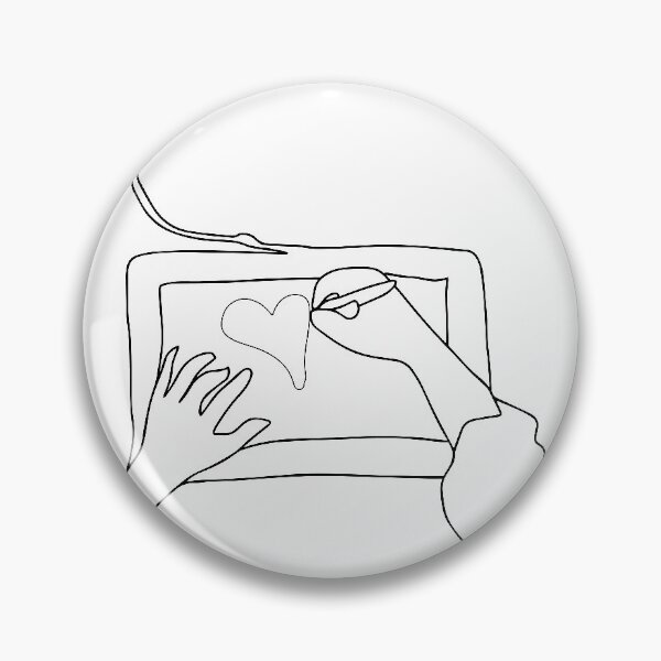 Item preview, Hands working on Graphic Tablet - Hand drawing a Heart on a Graphic Tablet designed and sold by Mrs-PenLine.