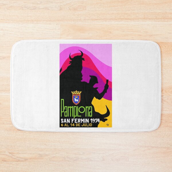 Item preview, 1974 SPAIN Pamplona Running Of The Bulls Poster designed and sold by retrographics.