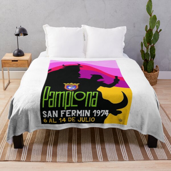 Item preview, 1974 SPAIN Pamplona Running Of The Bulls Poster designed and sold by retrographics.
