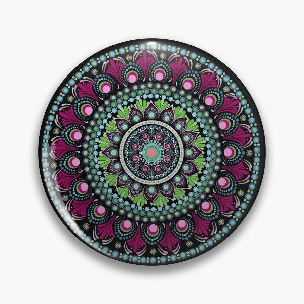 Item preview, Pink, Green, and Teal Dotted Mandala designed and sold by Cedarrue.