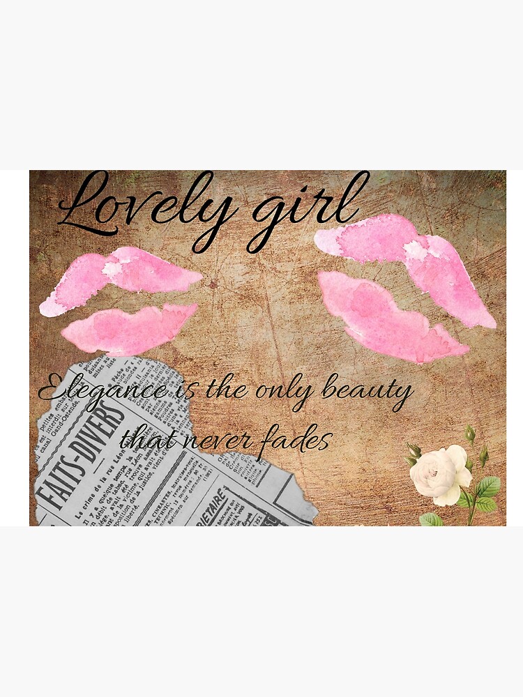 Coquette lovely girl vintage background print Hardcover Journal