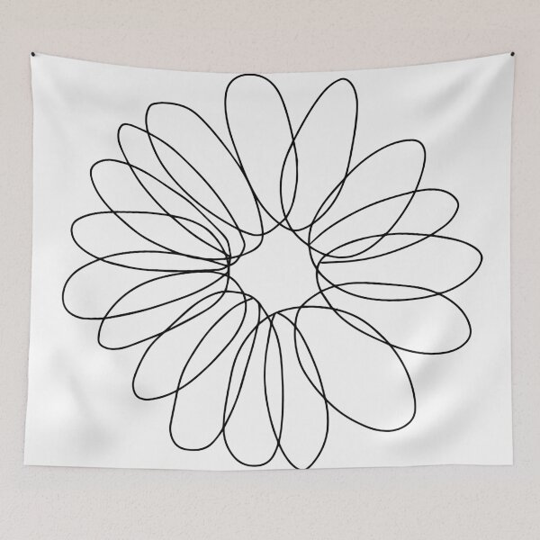 Item preview, DAISY FLOWER - Daisy One Line Art  - Daisy Single Line Art designed and sold by Mrs-PenLine.