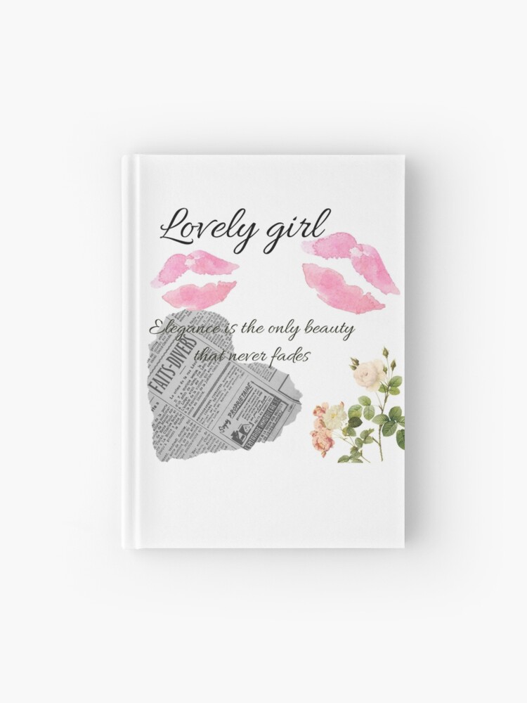 Coquette lovely girl transparent background  Hardcover Journal for Sale by  Cronchyfrog11