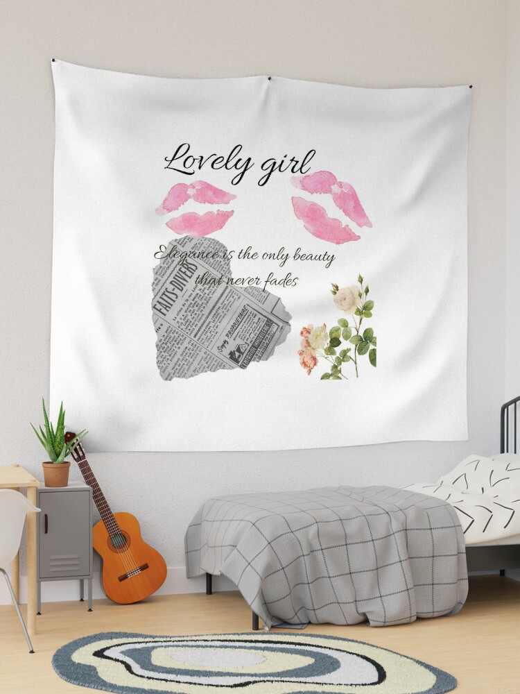 Coquette lovely girl transparent background  Tapestry for Sale by