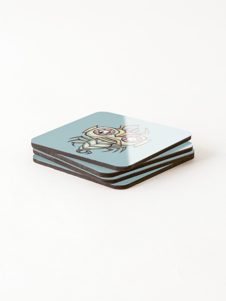 Thumbnail 4 of 5, Coasters (Set of 4), Fish Bug Bot designed and sold by plotDriving-NPC.