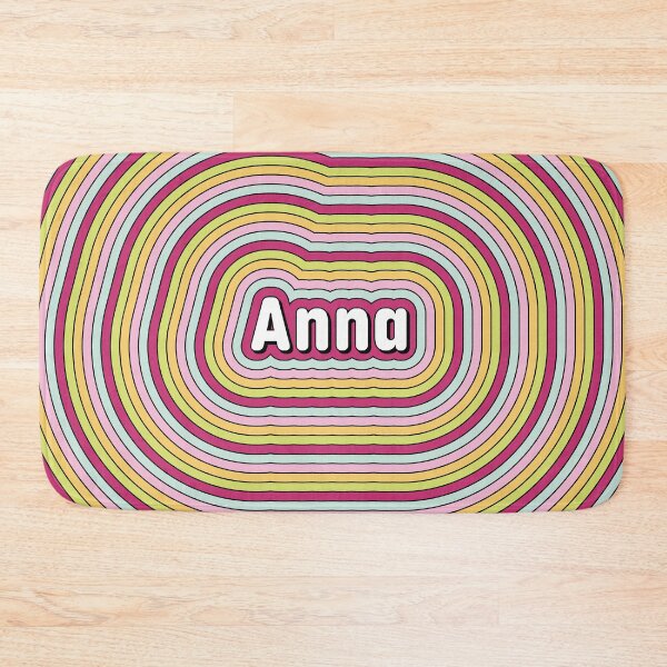 Artikelvorschau, Anna name - fun candy color stripes design entworfen und verkauft von NameTheory.