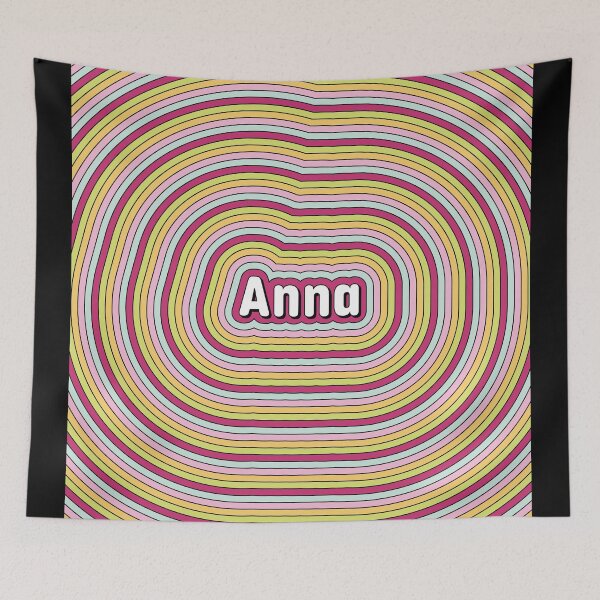 Artikelvorschau, Anna name - fun candy color stripes design entworfen und verkauft von NameTheory.