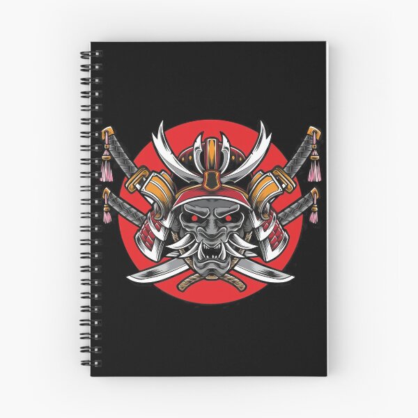 Artikelvorschau, japanischer samurai mit katana und rotem mond entworfen und verkauft von bisly.