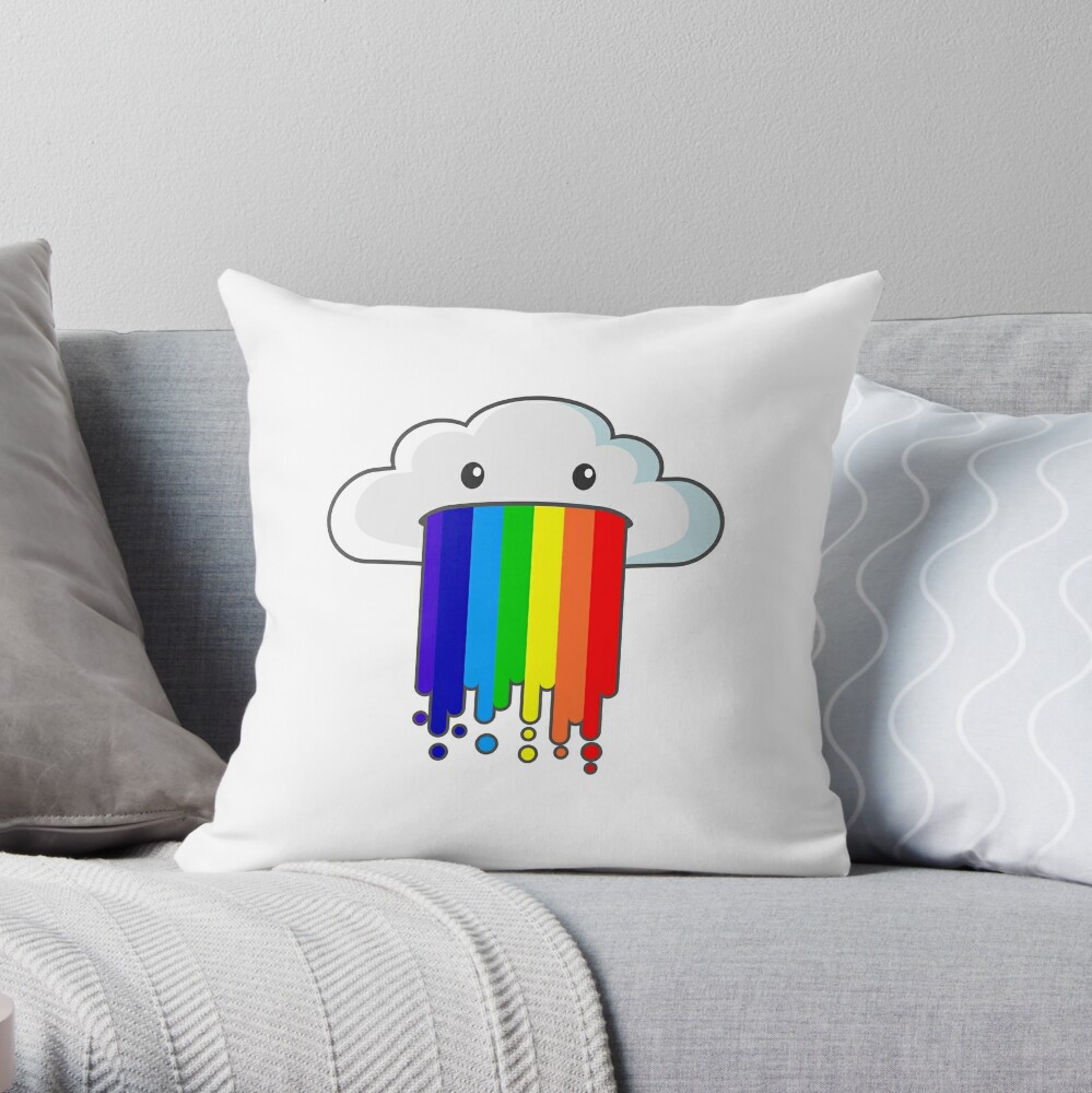 Funky Cloud Pillow Slate