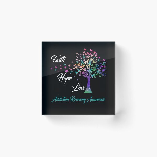 Item preview, Ribbon Tree Faith Hope Love Addiction Recovery Awareness designed and sold by Tadmab.