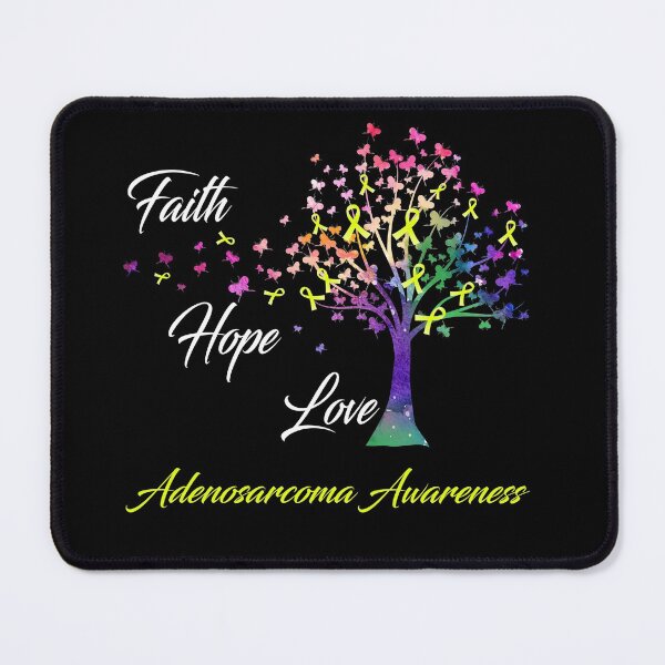 Item preview, Ribbon Tree Faith Hope Love Adenosarcoma Awareness designed and sold by Tadmab.