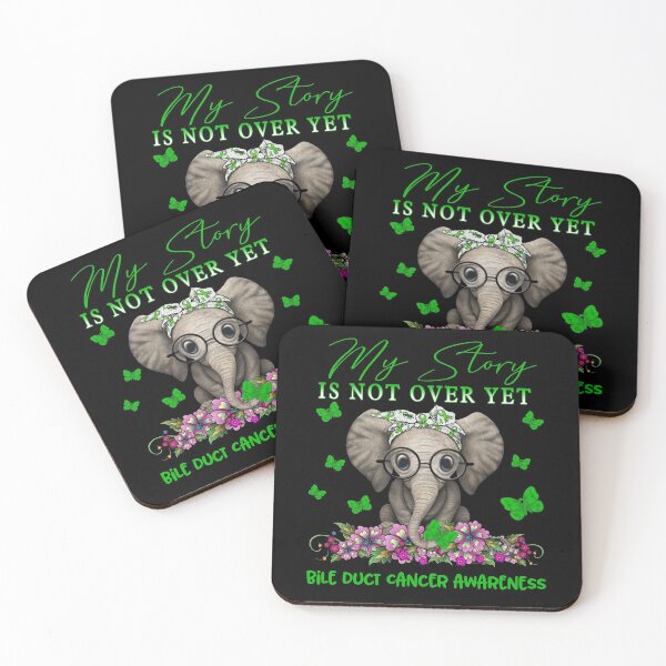 Item preview, Cute Elephant My Story Is Not Over Yet Bile Duct Cancer Awareness designed and sold by Adropine.