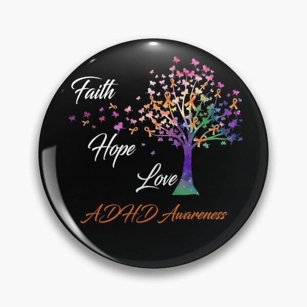 Item preview, Ribbon Tree Faith Hope Love ADHD Awareness designed and sold by Tadmab.
