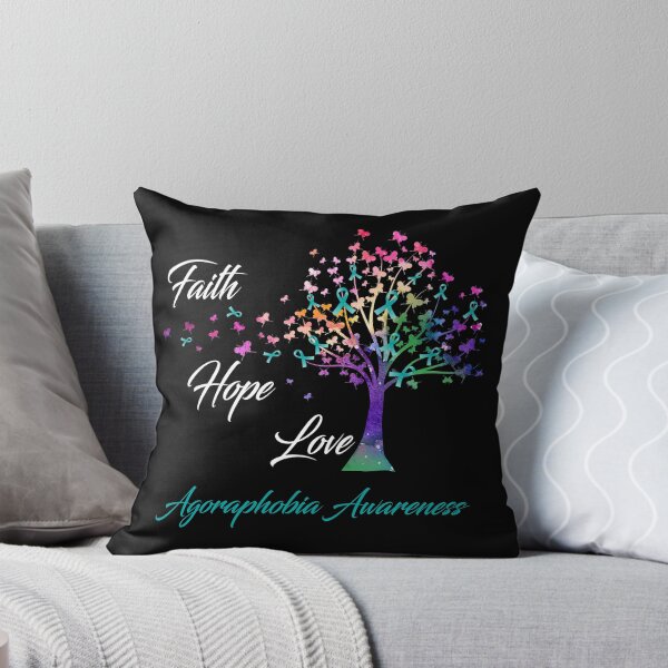 Item preview, Ribbon Tree Faith Hope Love Agoraphobia Awareness designed and sold by Tadmab.