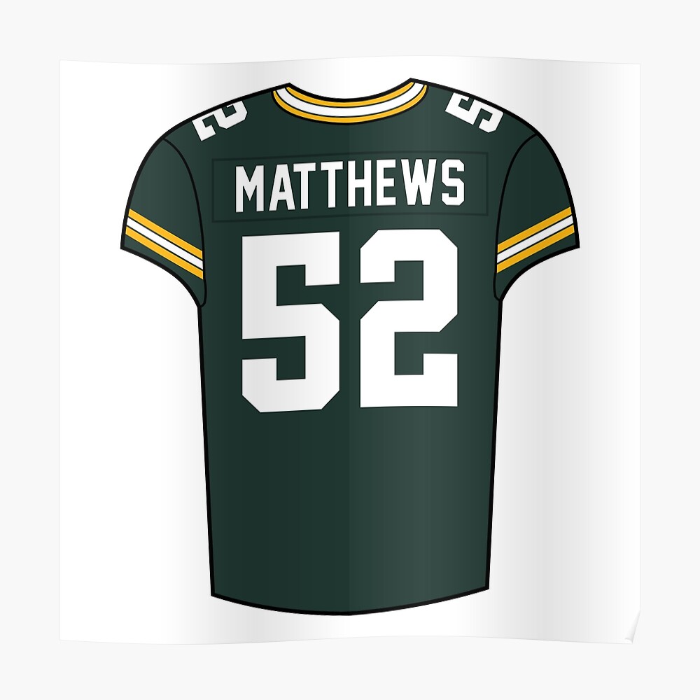 Clay Matthews Green Bay Packers Jersey - White #52 - Size S Small