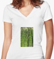 Asparagus Women's Fitted V-Neck T-Shirt