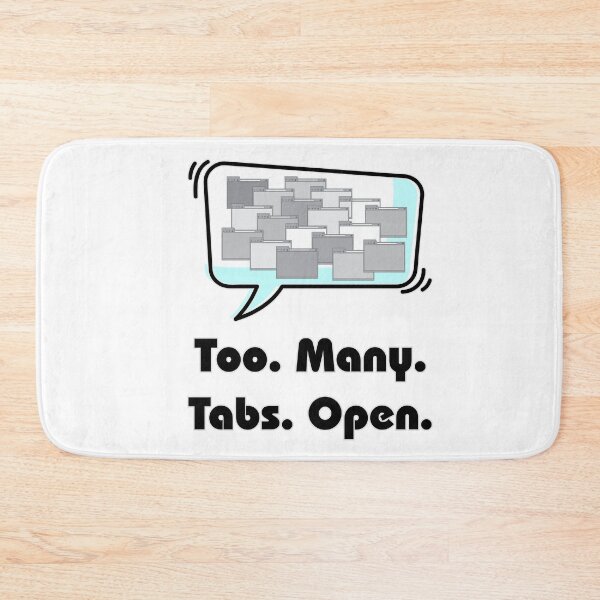 Item preview, Too Many Tabs Open - Black/Grey designed and sold by CoffeeWires.